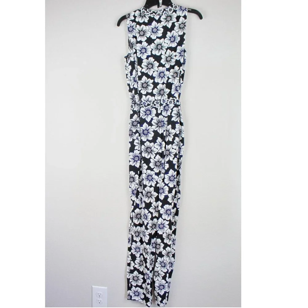 NWT Kate Spade Hollyhock Silk V-neck Lined Jumpsuit, XS